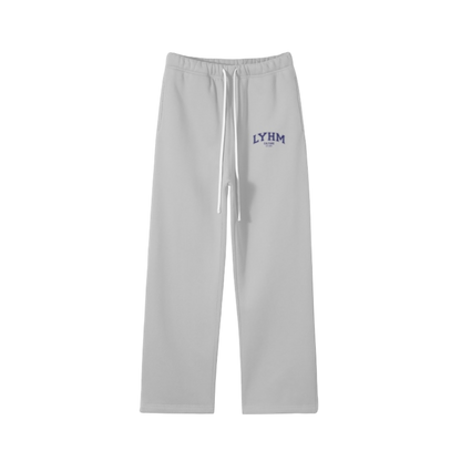 Natural Grey Fleece Open-Leg Pants