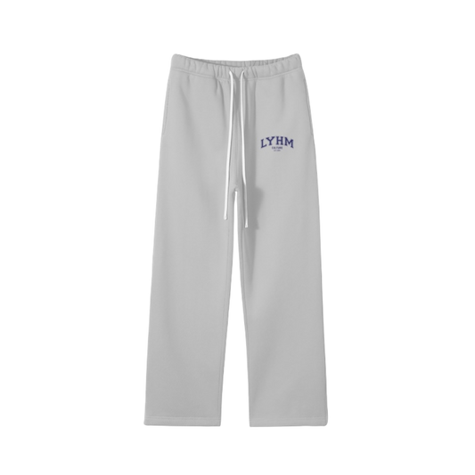Natural Grey Fleece Open-Leg Pants