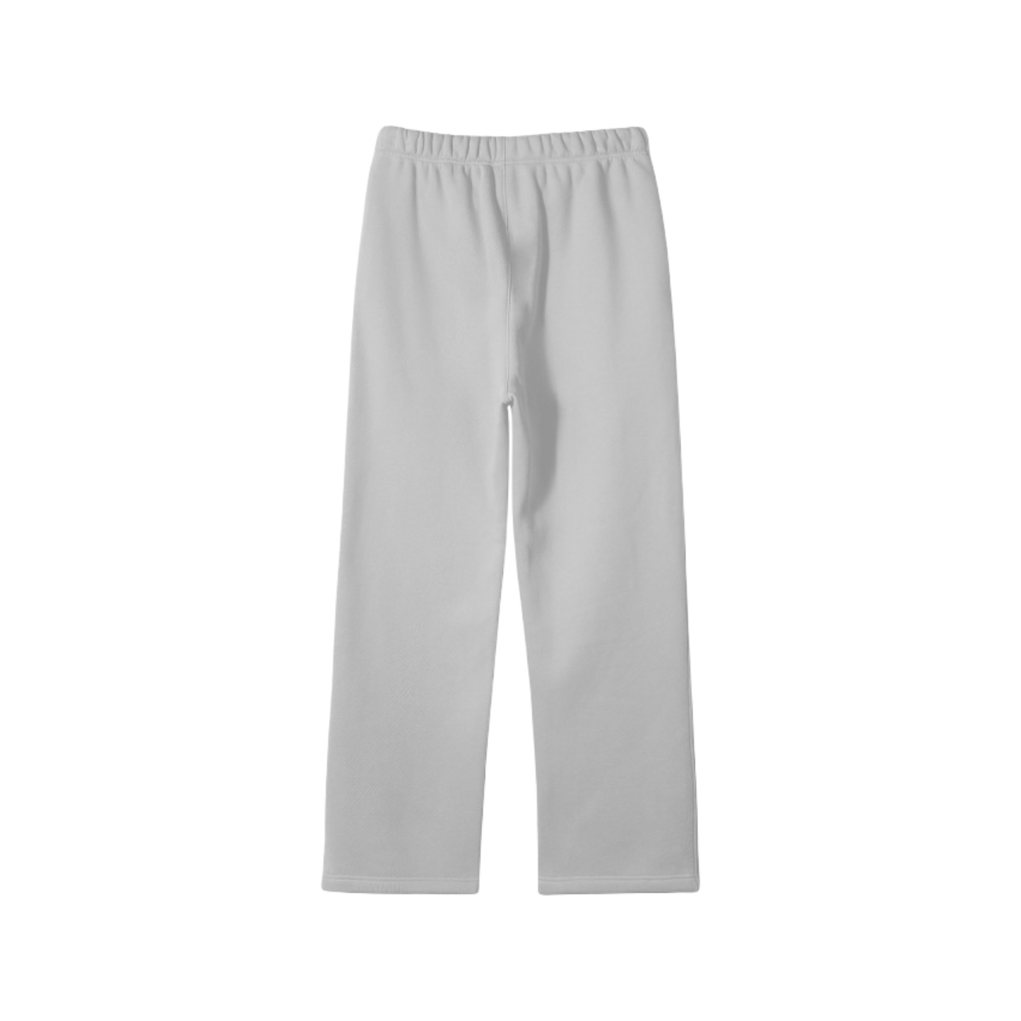 Natural Grey Fleece Open-Leg Pants