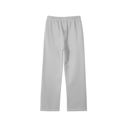 Natural Grey Fleece Open-Leg Pants